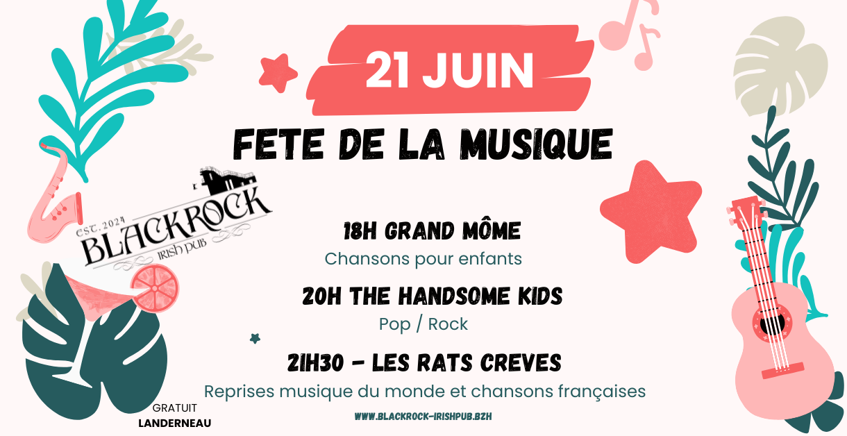 fête de la musique 2025 au blackrock irish pub landerneau